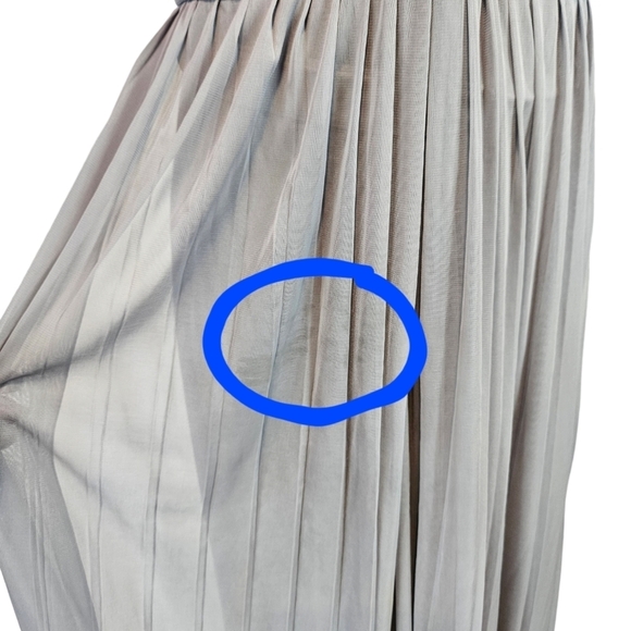 David's Bridal Light Gray Mesh Chiffon Strapless Gown Dress Size 16‎ Women's - Picture 5 of 10